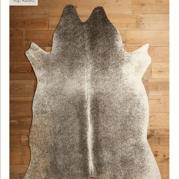 NWT Urban Outfitters Shaped Faux Animal Hide Rug - Picture 1 of 5